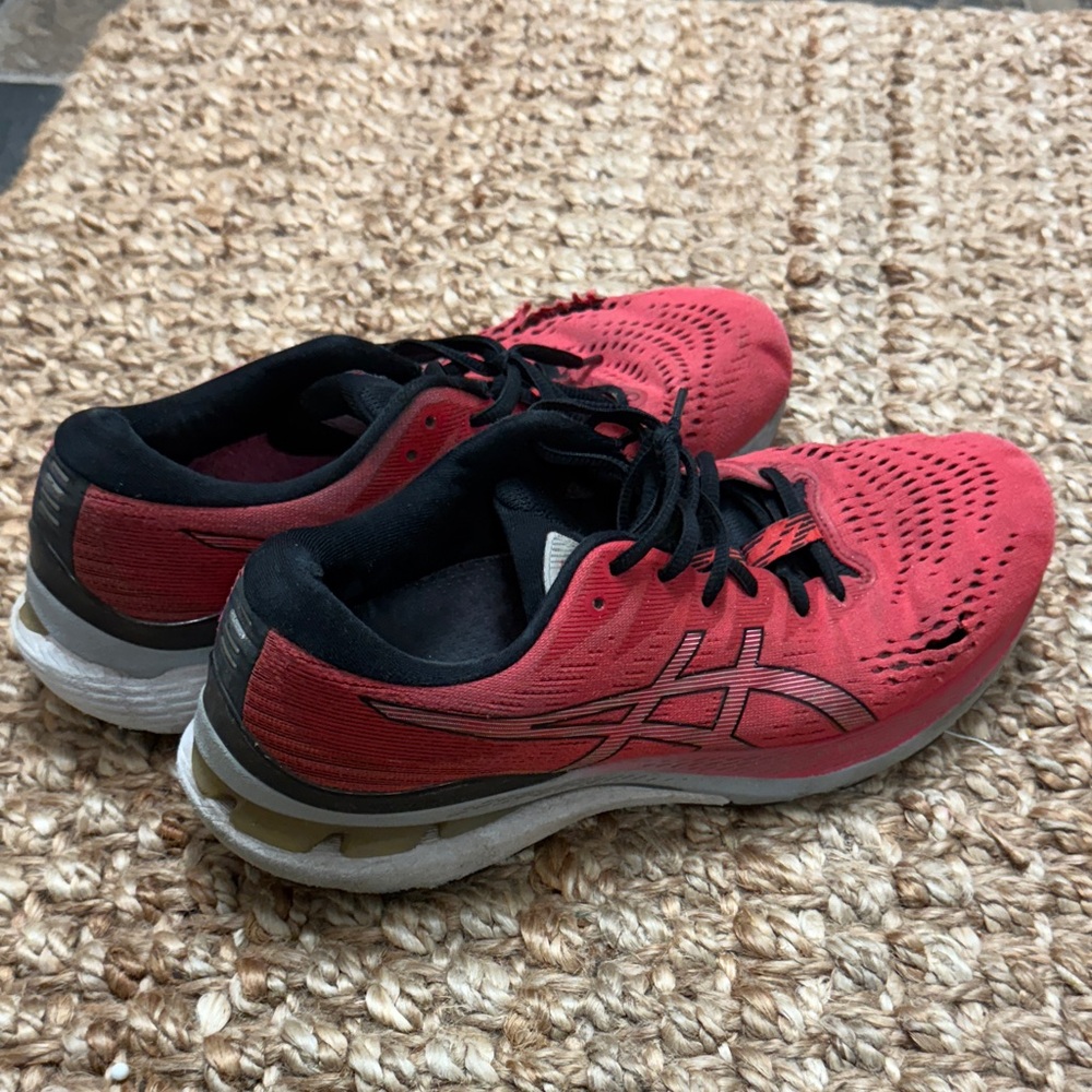 Asics Red and Black Athletic Shoes